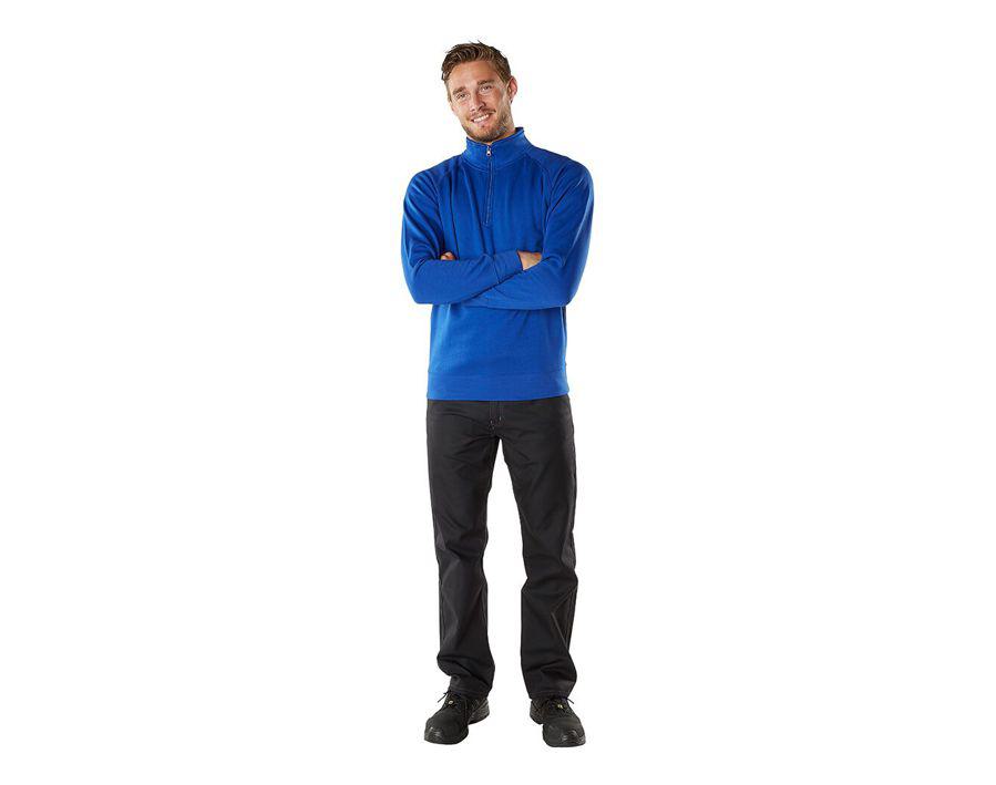 Sweatshirt mit kurzem Reißverschluss CROSSOVER dunkelanthrazit