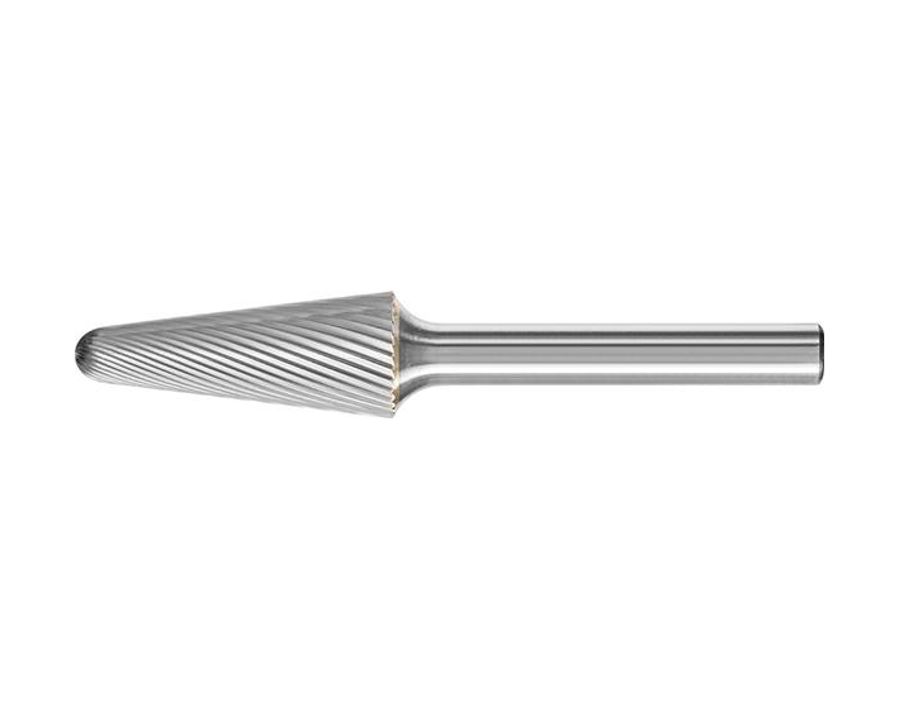 Hartmetallfrässtift (Rotorfräser) DIN 8033 – Schaft-Ø 6 mm, Rundkegelform KEL, Zahnung 5