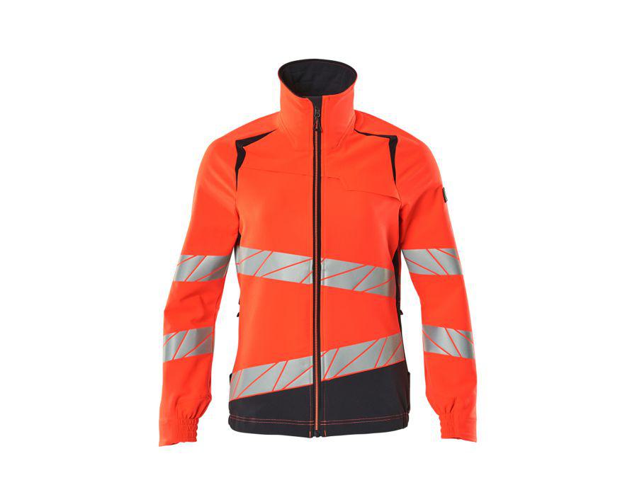 Jacke ACCELERATE SAFE Hi-vis rot/schwarzblau