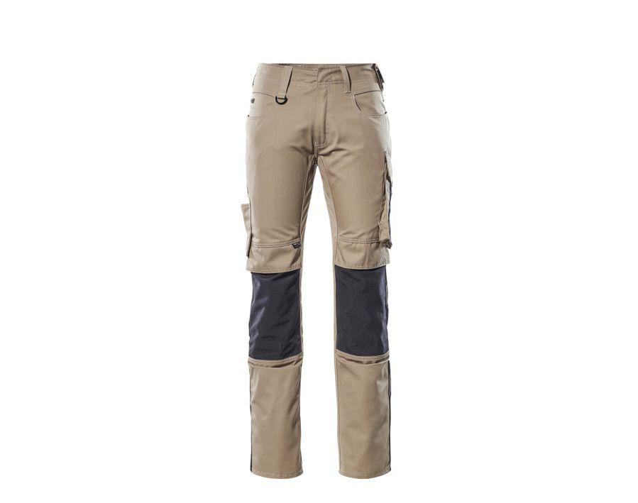 Hose mit Knietaschen UNIQUE hellkhaki/schwarz