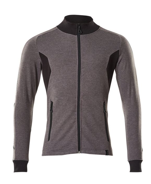 Sweatshirt mit Reißverschluss ACCELERATE dunkelanthrazit/schwarz