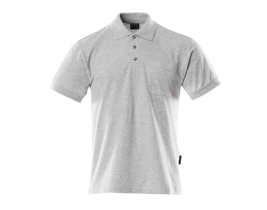 Polo-Shirt mit Brusttasche CROSSOVER grau-meliert