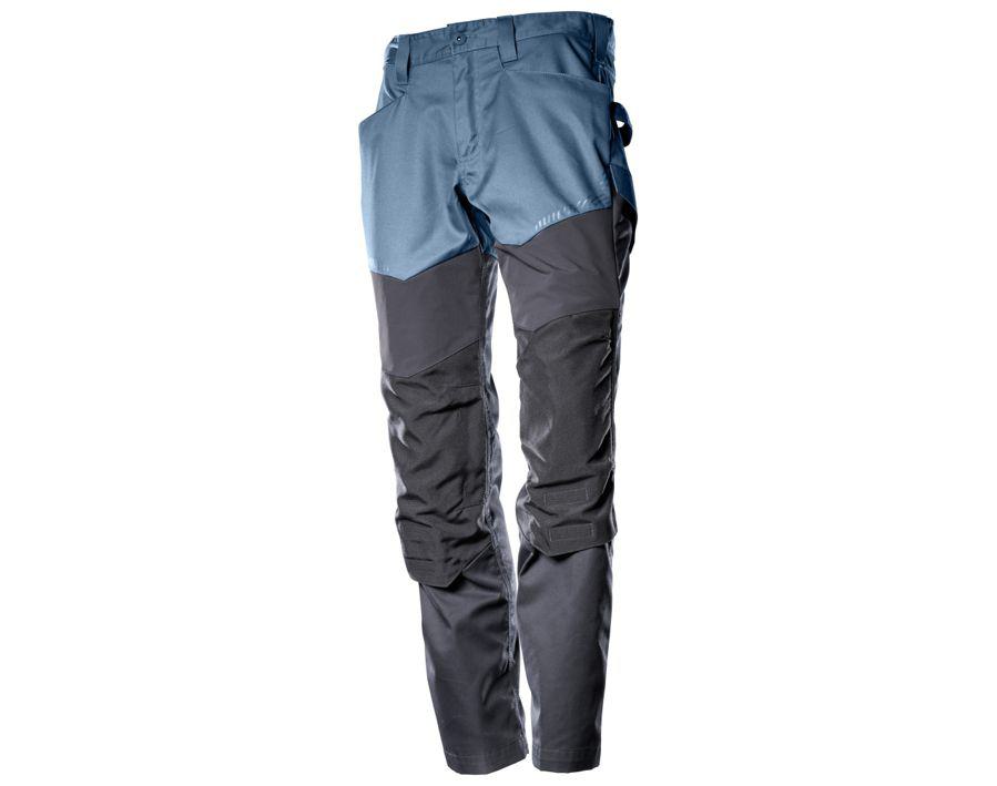 Hose mit Knietaschen CUSTOMIZED steinblau/schwarzblau