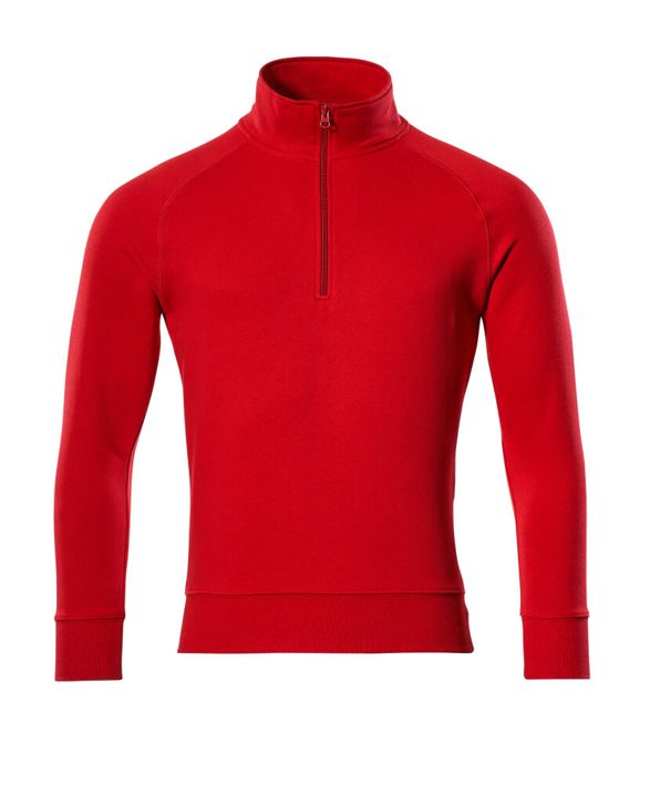 Sweatshirt mit kurzem Reißverschluss CROSSOVER verkehrsrot