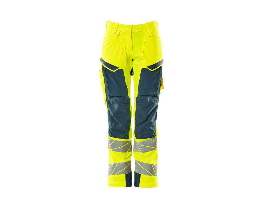 Hose mit Knietaschen ACCELERATE SAFE hi-vis gelb/dunkelpetroleum
