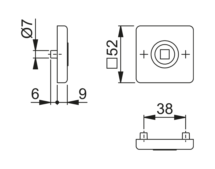 Coppia rosette 52KV 