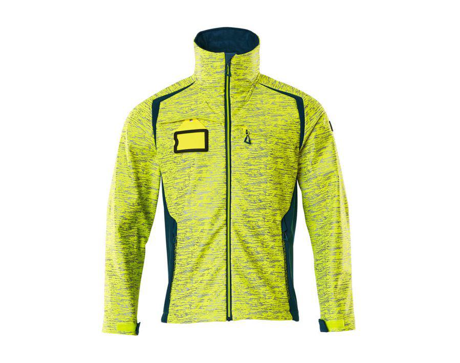 Soft Shell Jacke ACCELERATE SAFE hi-vis gelb/dunkelpetroleum