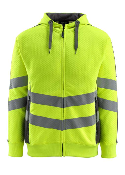 Kapuzensweatshirt mit Reißverschluss SAFE SUPREME hi-vis gelb/dunkelanthrazit