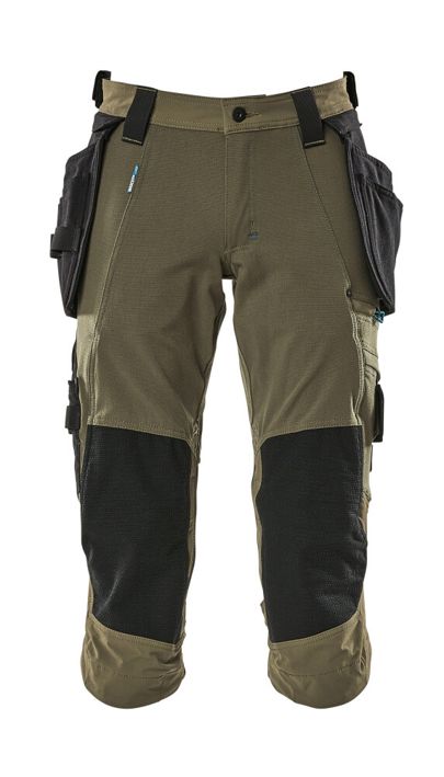 Dreiviertel-Hose mit Hängetaschen ADVANCED moosgrün