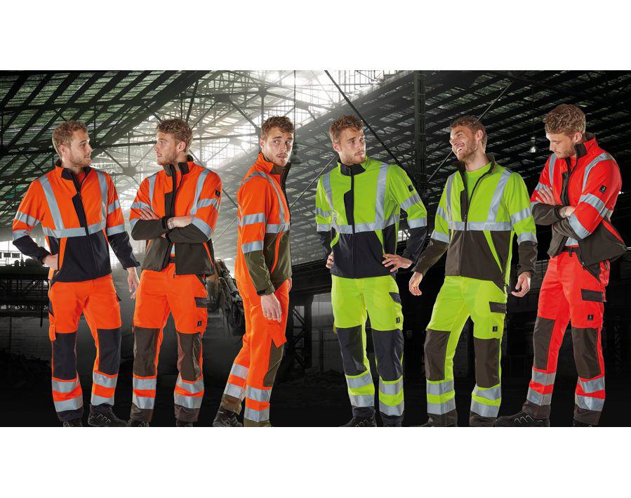 Soft Shell Jacke SAFE LIGHT hi-vis rot/dunkelanthrazit