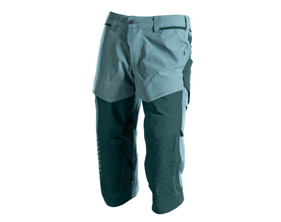 Dreiviertel-Hose mit Knietaschen CUSTOMIZED helles waldgrün/waldgrün