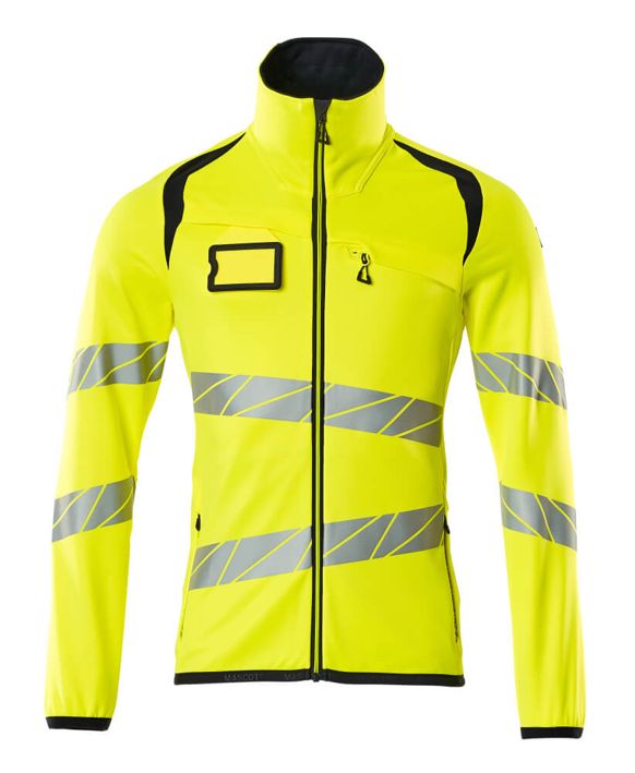 Fleecepullover mit Reißverschluss ACCELERATE SAFE hi-vis gelb/schwarzblau