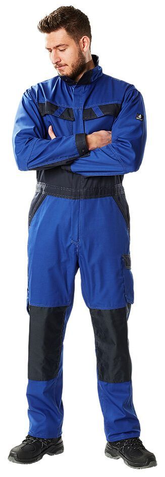 Overall mit Knietaschen LIGHT kornblau/schwarzblau