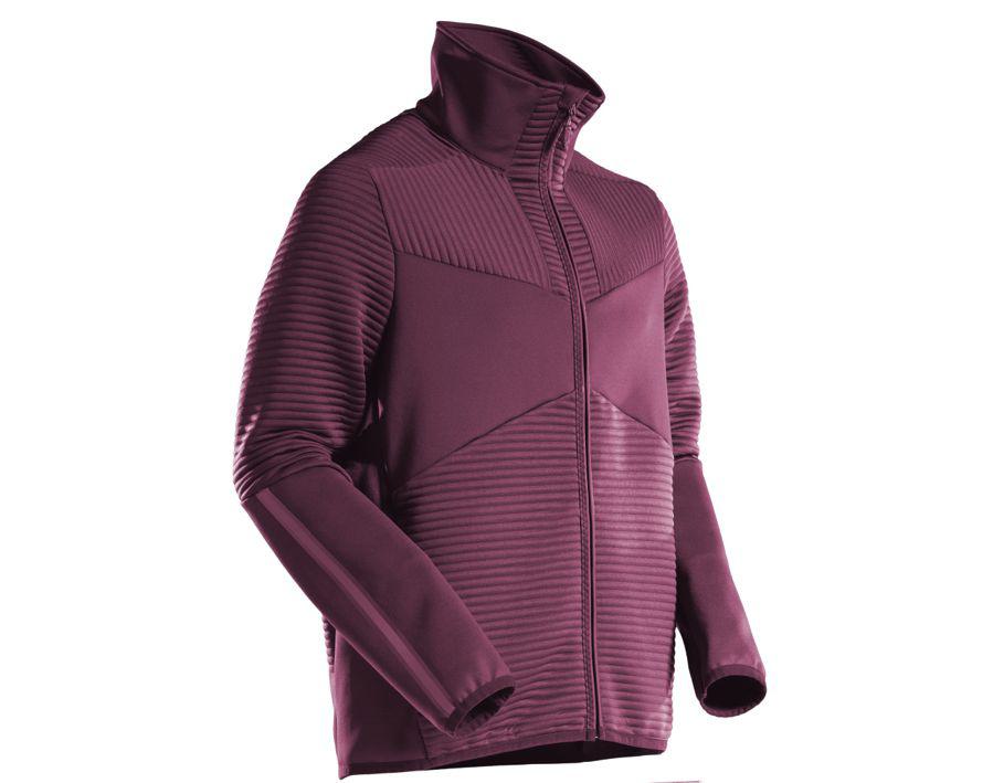 Fleecepullover mit Reißverschluss CUSTOMIZED bordeaux