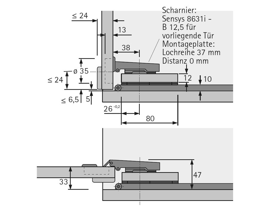Drehschiebetürbeschlag KA 5740  