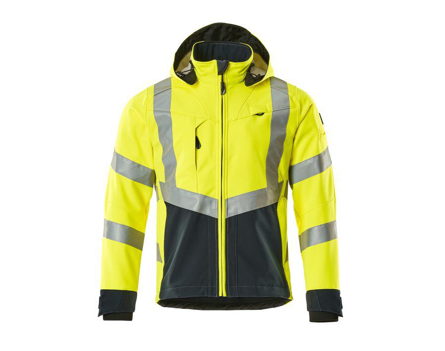 Soft Shell Jacke SAFE SUPREME hi-vis gelb/schwarzblau