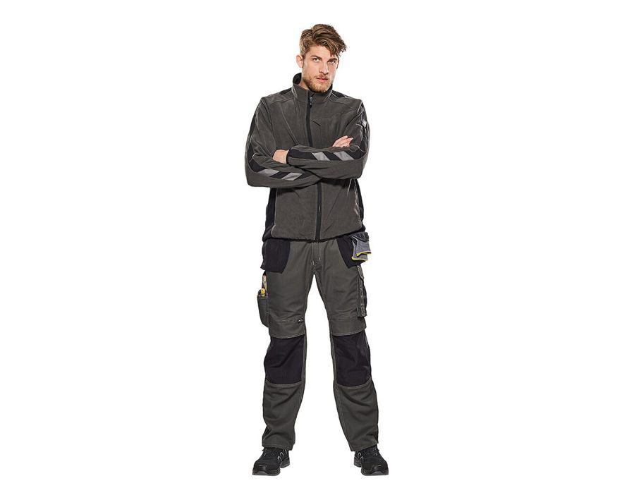Fleecejacke UNIQUE anthrazit/schwarz