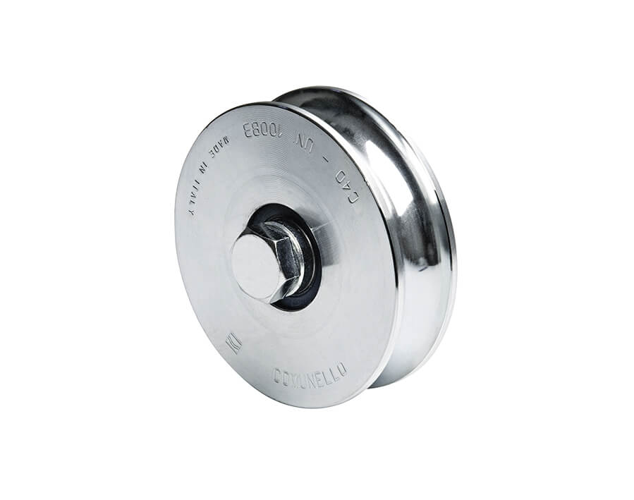 Schiebetorrolle mit halbrunder Nut und 2 Lagern