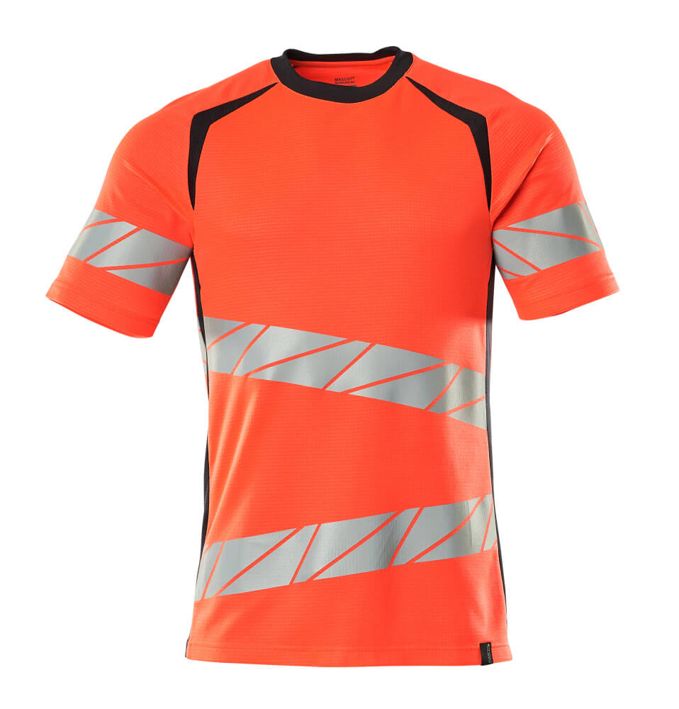 T-Shirt ACCELERATE SAFE Hi-vis rot/schwarzblau