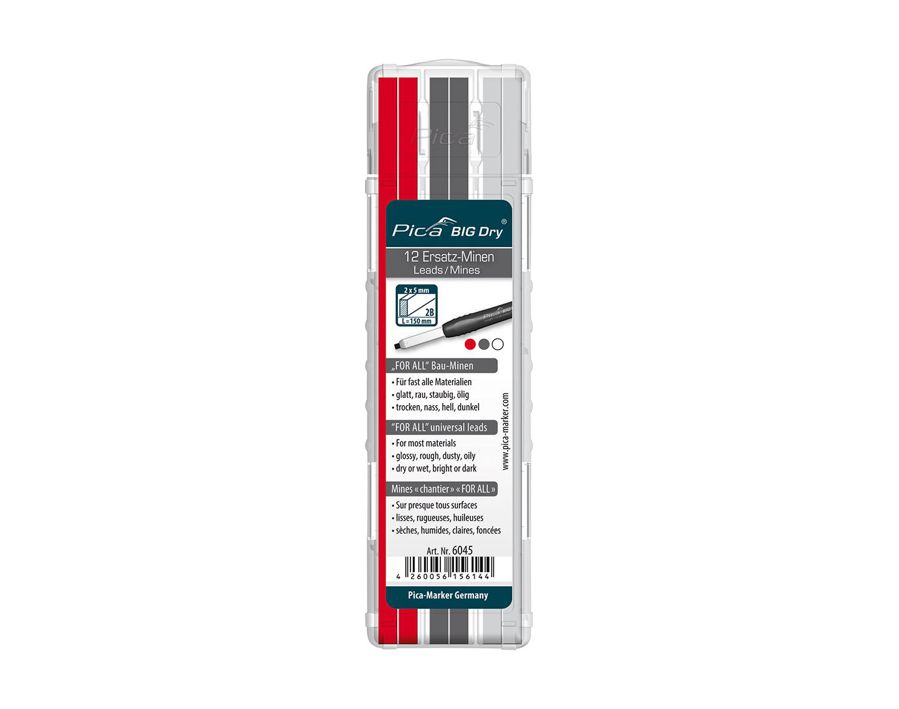 FOR ALL Bau-Ersatzminen-Set für Zimmermannsstift Pica BIG Dry®