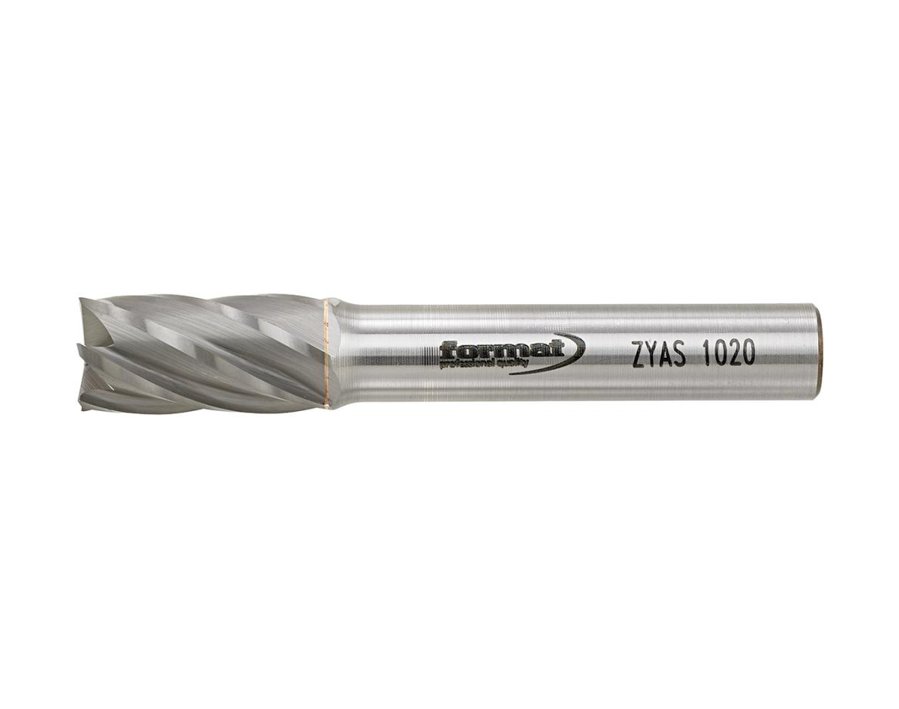 Hartmetallfrässtift (Rotorfräser) DIN 8033 – Schaft-Ø 6 mm, Zylinderform ZYA-S, mit Stirnverzahnung, Zahnung Alu