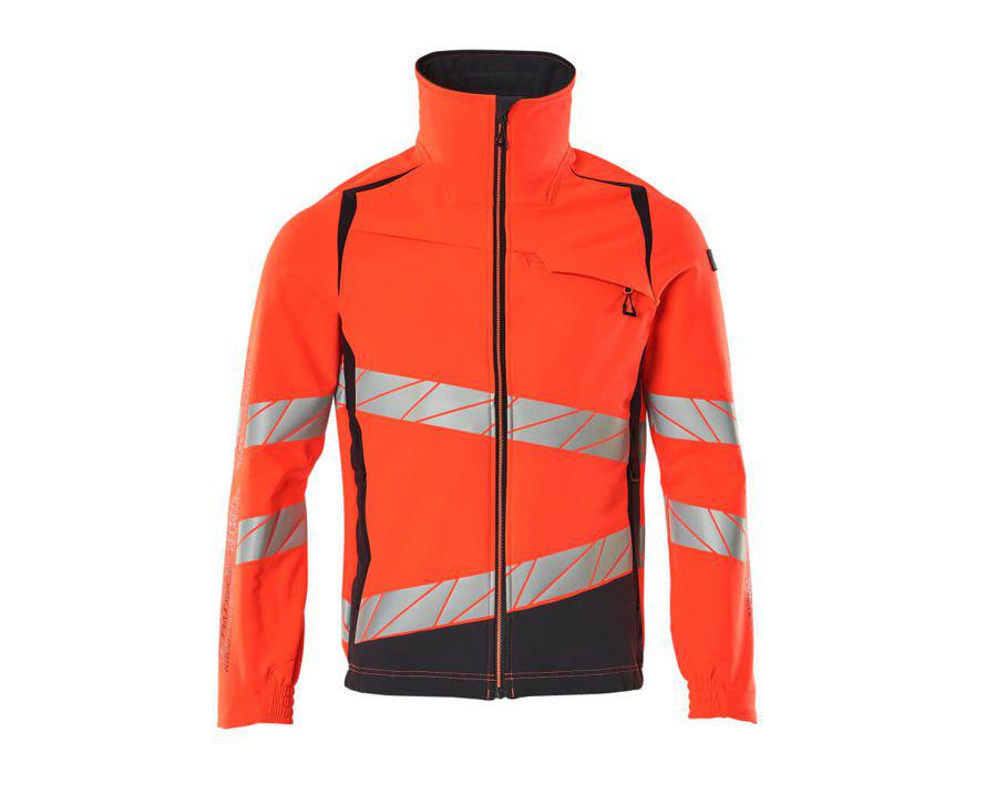 Jacke ACCELERATE SAFE Hi-vis rot/schwarzblau