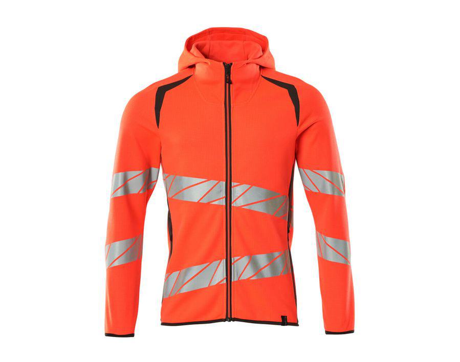 Kapuzensweatshirt mit Reißverschluss ACCELERATE SAFE hi-vis rot/dunkelanthrazit