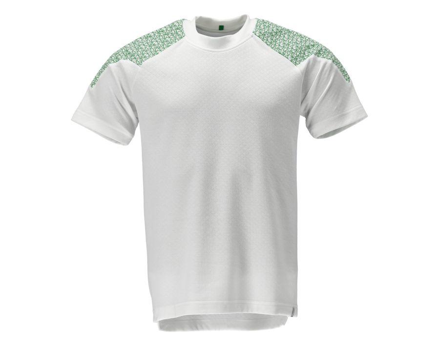T-Shirt, Kurzarm FOOD & CARE weiss/grasgrün