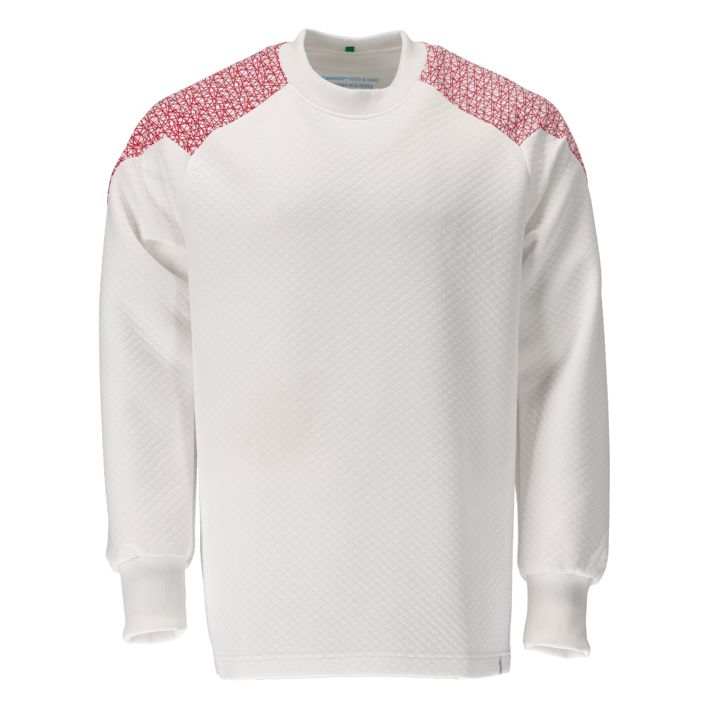 Sweatshirt FOOD & CARE weiss/verkehrsrot