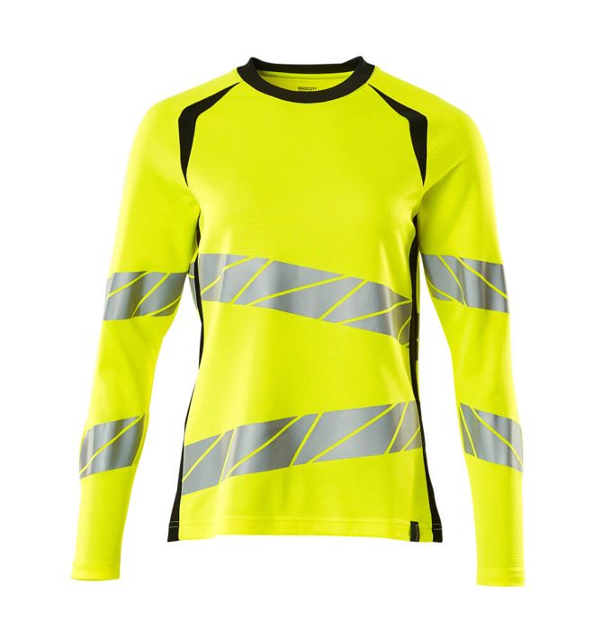T-Shirt, Langarm ACCELERATE SAFE hi-vis gelb/schwarz
