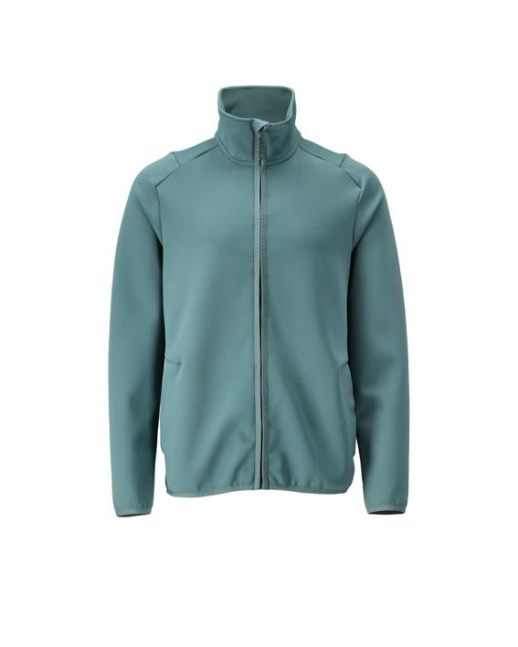 Fleecepullover mit Reißverschluss CUSTOMIZED helles Waldgrün