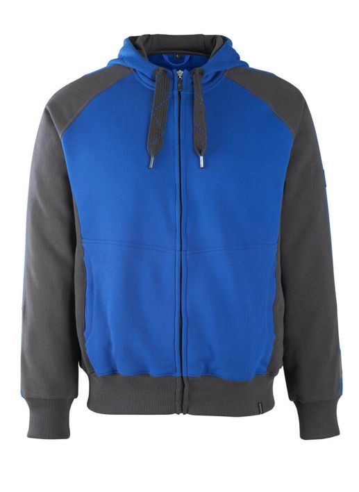 Kapuzensweatshirt mit Reißverschluss UNIQUE kornblau/schwarzblau
