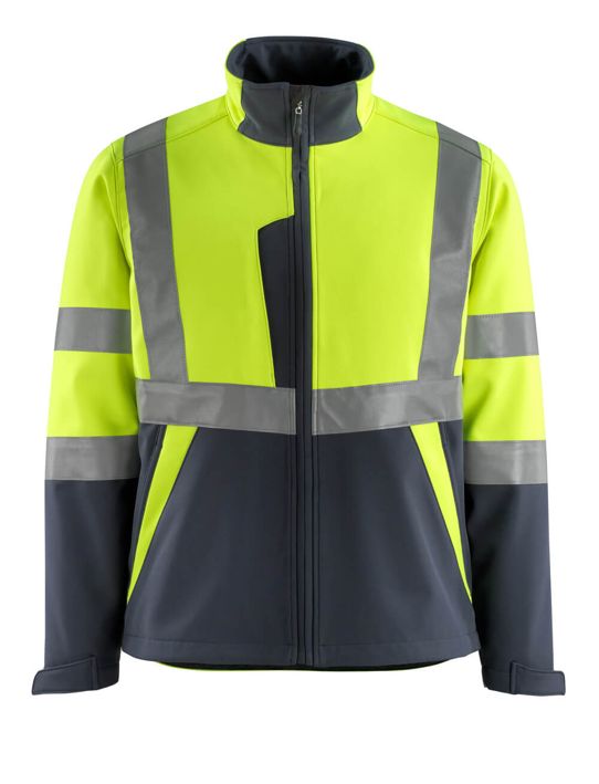 Soft Shell Jacke SAFE LIGHT hi-vis gelb/schwarzblau