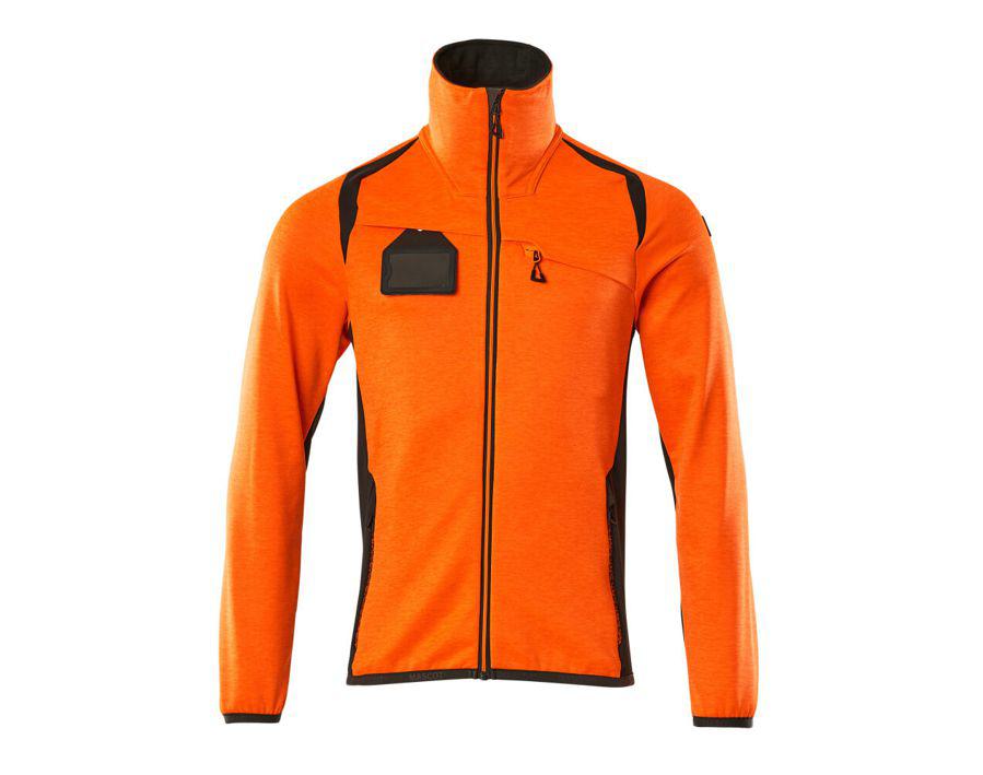 Fleecepullover mit Reißverschluss ACCELERATE SAFE hi-vis orange/dunkelanthrazit