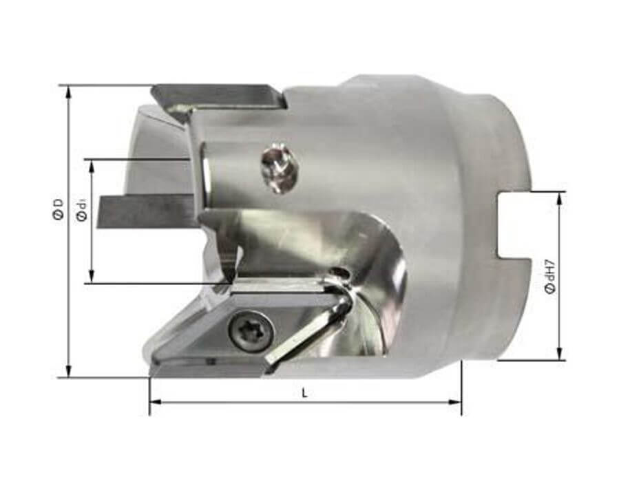 Aufsteckfräser mit Innenkühlung, 90°, für die Aluminiumbearbeitung