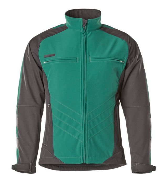 Soft Shell Jacke UNIQUE grün/schwarz