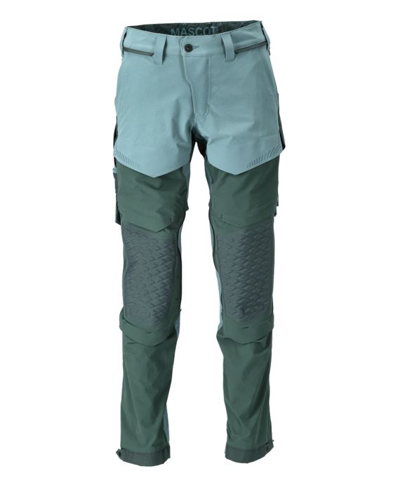 Hose mit Knietaschen CUSTOMIZED helles waldgrün/waldgrün