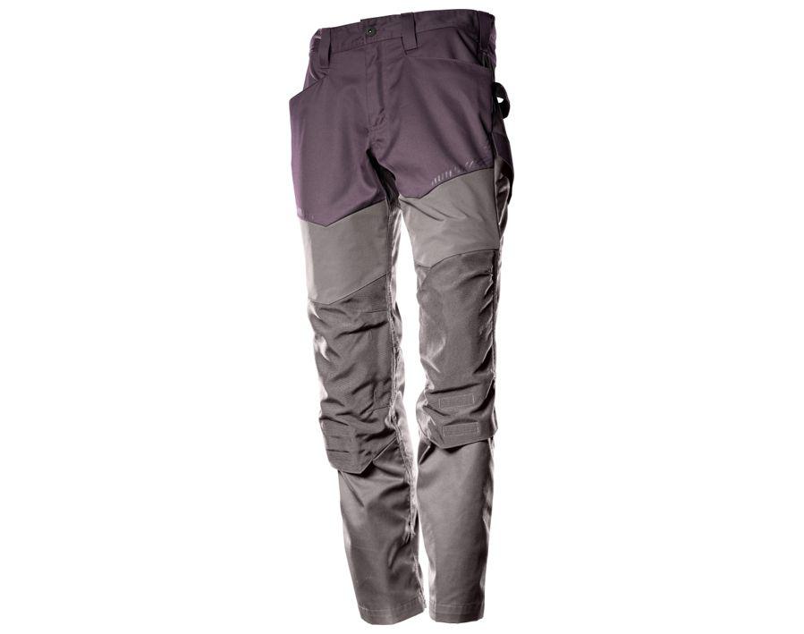 Hose mit Knietaschen CUSTOMIZED bordeaux/anthrazitgrau