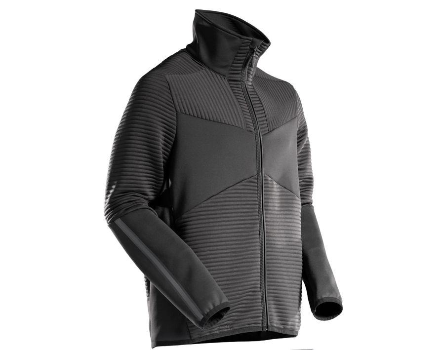 Fleecepullover mit Reißverschluss CUSTOMIZED schwarz
