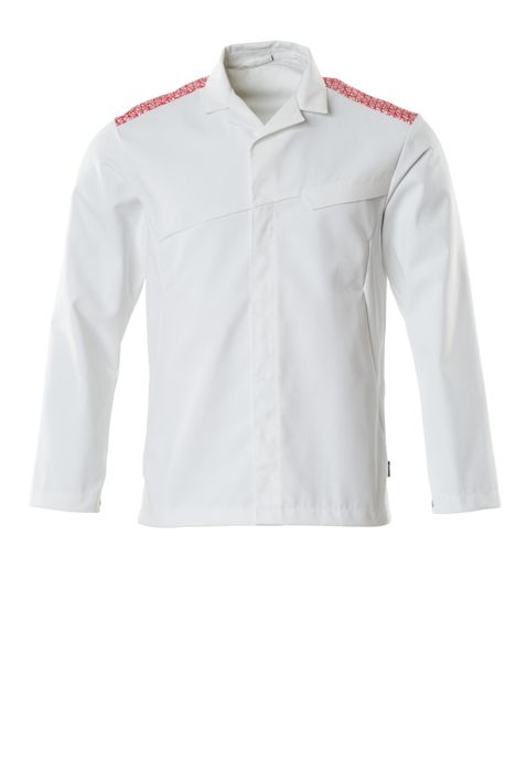 Jacke FOOD & CARE weiss/verkehrsrot