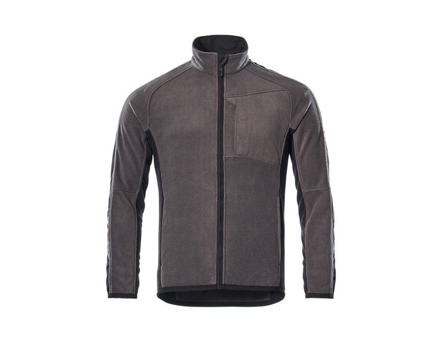 Fleecejacke UNIQUE dunkelanthrazit/schwarz