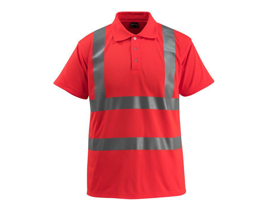 Polo-Shirt SAFE LIGHT hi-vis rot