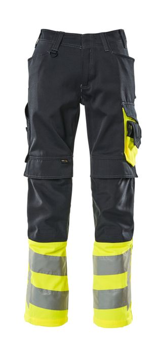 Hose mit Knietaschen SAFE SUPREME schwarzblau/hi-vis gelb