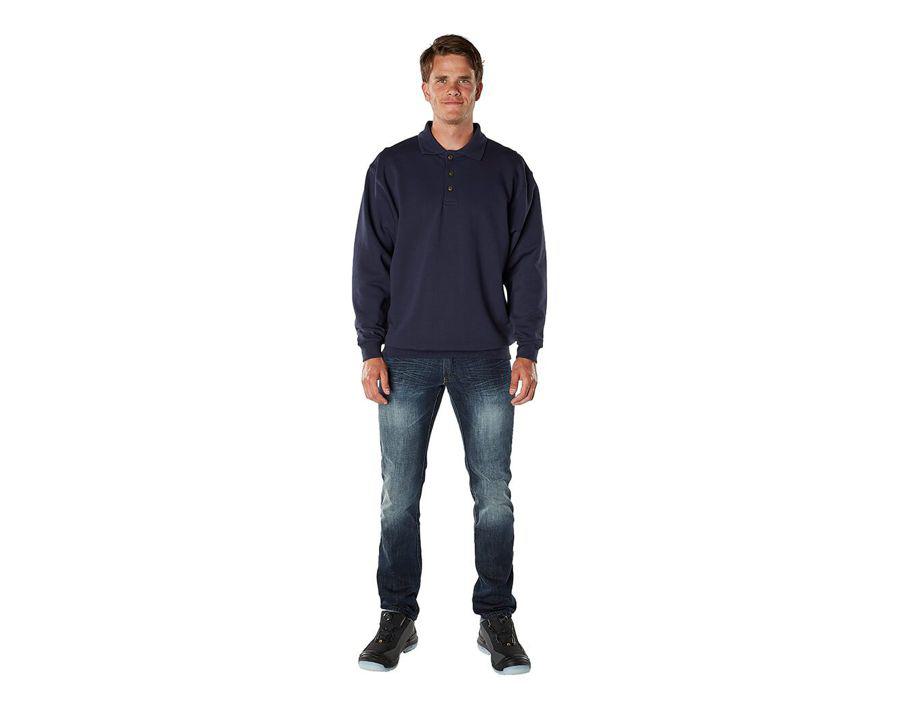 Polo-Sweatshirt CROSSOVER anthrazit