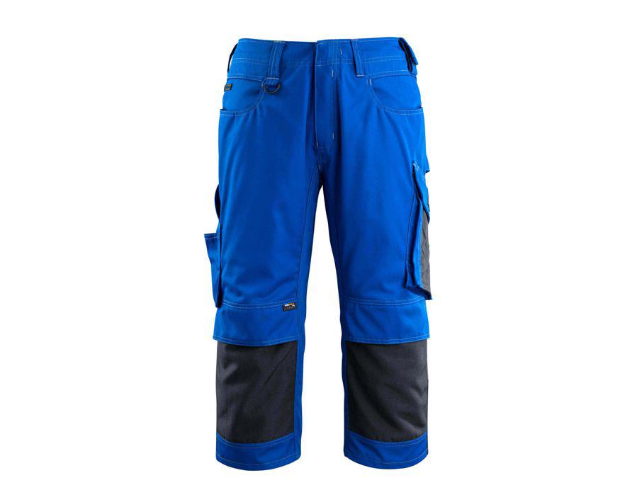 Dreiviertel-Hose mit Knietaschen UNIQUE kornblau/schwarzblau
