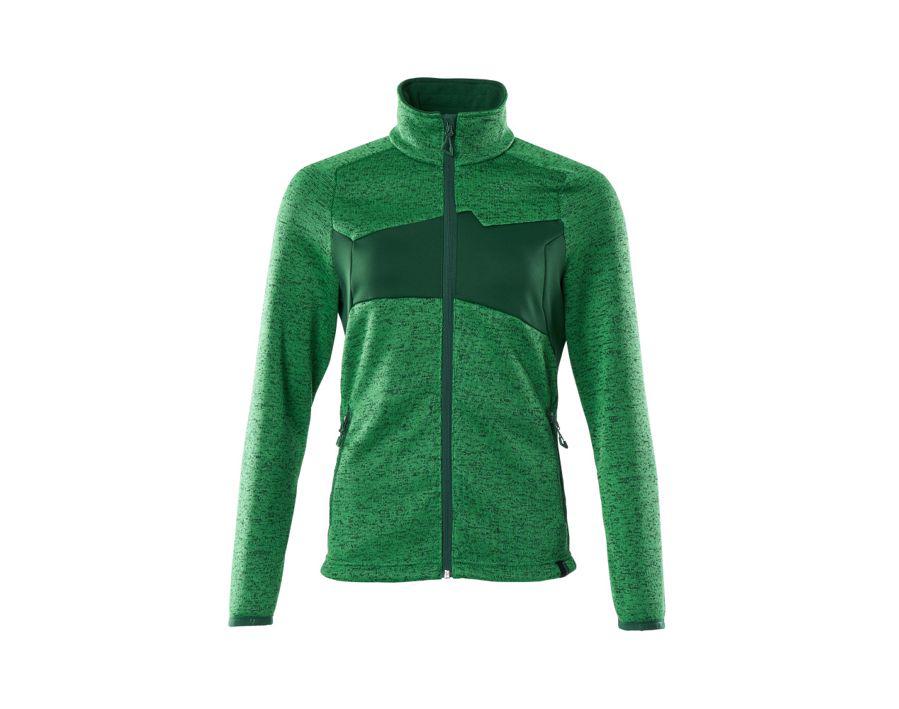 Strickpullover mit Reißverschluss ACCELERATE grasgrün/grün