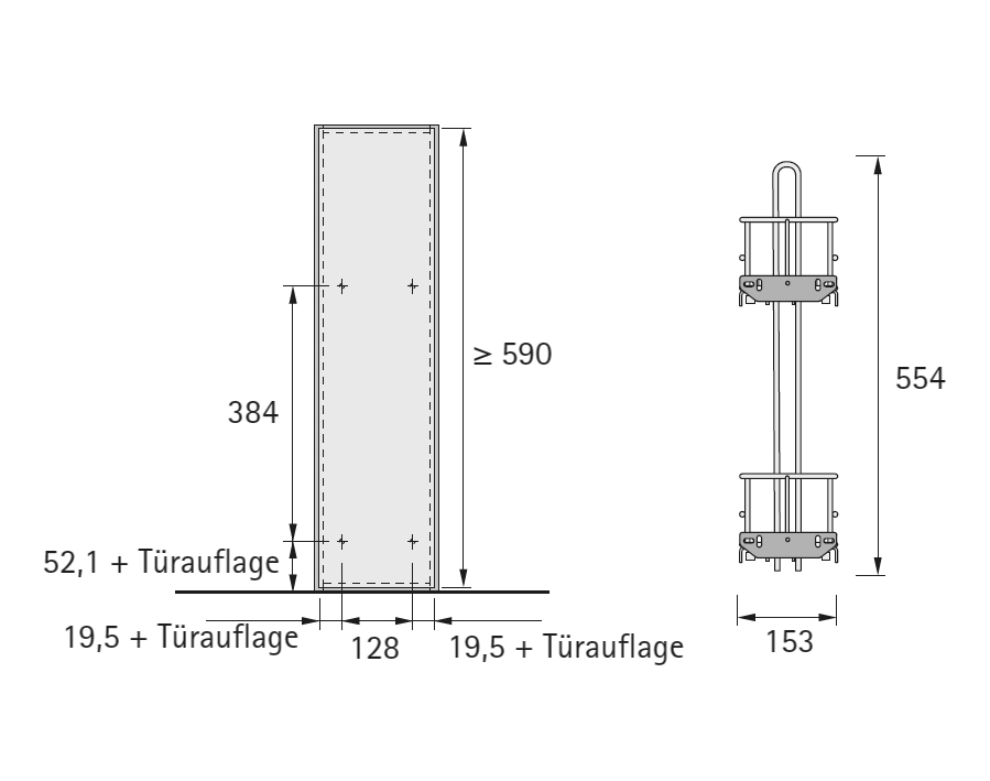 Frontauszug 90° Cargo IQ plus 200, 2-etagig für Unterschränke  