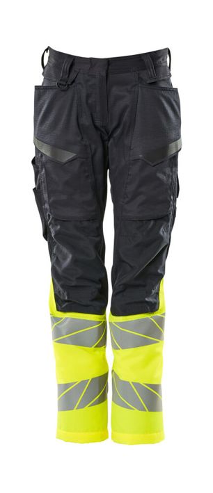 Hose mit Knietaschen ACCELERATE SAFE schwarzblau/hi-vis gelb