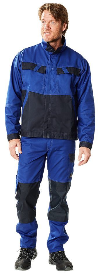 Hose mit Knietaschen LIGHT kornblau/schwarzblau