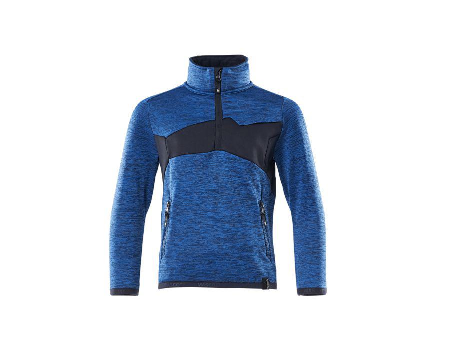 Fleecepullover für Kinder ACCELERATE azurblau/schwarzblau